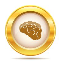 brain golden button